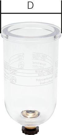 Exemplary representation: Replacement container for filters & filter regulators - Mini & Standard, type BDF 33