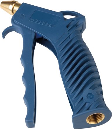 Exemplary representation: Plastic blow gun with short safety nozzle